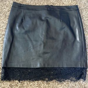 Guess size medium black pleather skirt